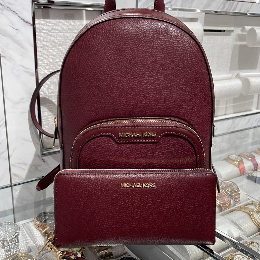 Michael Kors Jaycee Medium Pebbled Backpack
&
MK Continental Wristlet Wallet NWT - Picture 11 of 16
